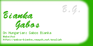 bianka gabos business card